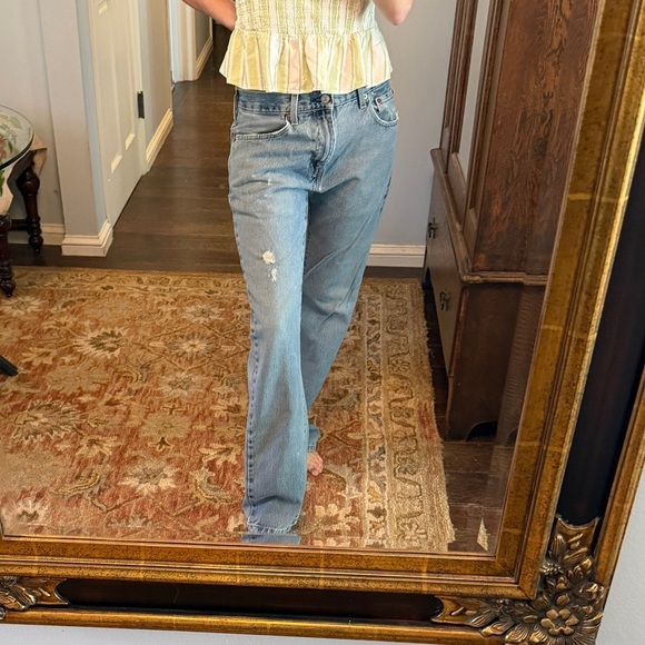 Levi's Denim - Vintage Levi’s Distressed Straight-Leg Jeans
